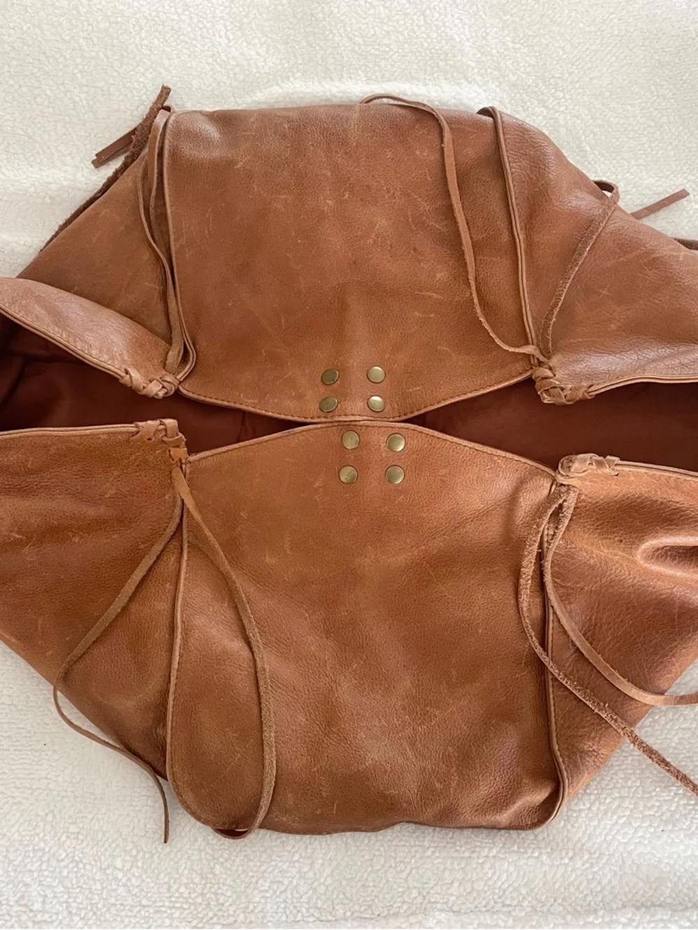 Urban Outfitters Ecote XL Brown Leather Shoulder/Tote Bag - Picture 8 of 14